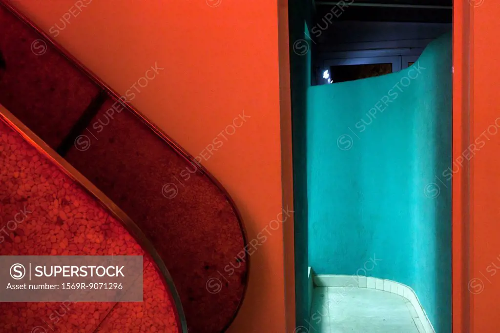 Red and turquoise interior