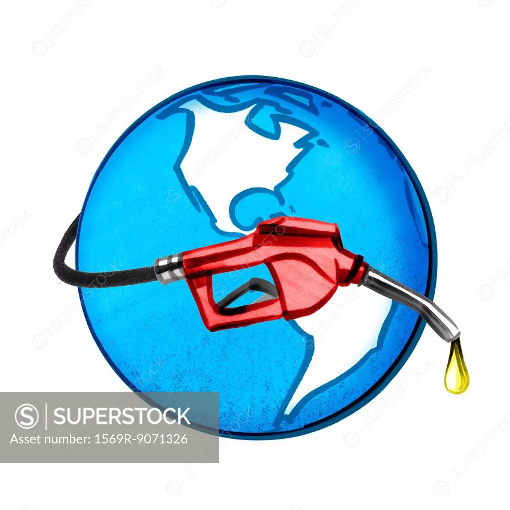Earth attached with gas pump