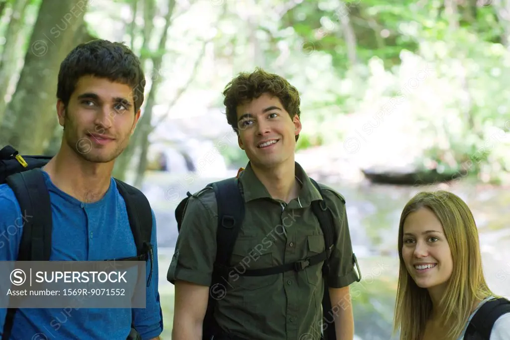 Hikers smiling