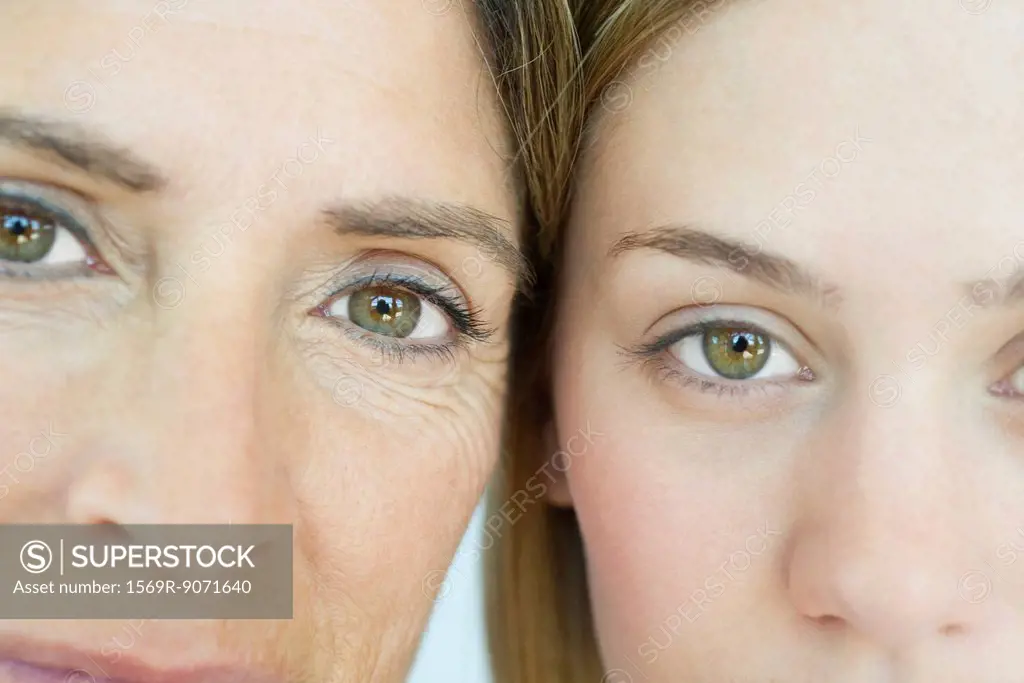 Mother and daughter, close_up portrait