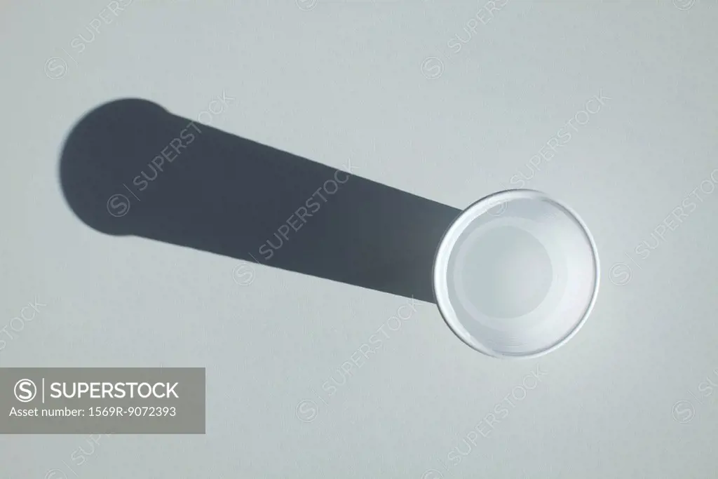 Cup and shadow, directly above