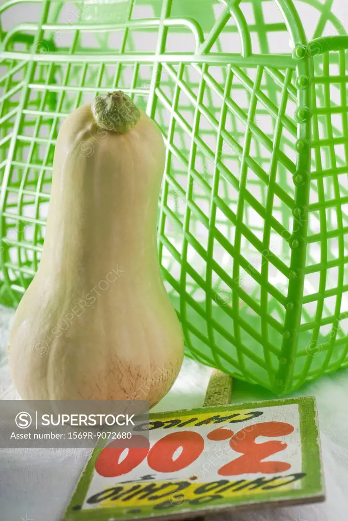 Butternut squash and shopping bag