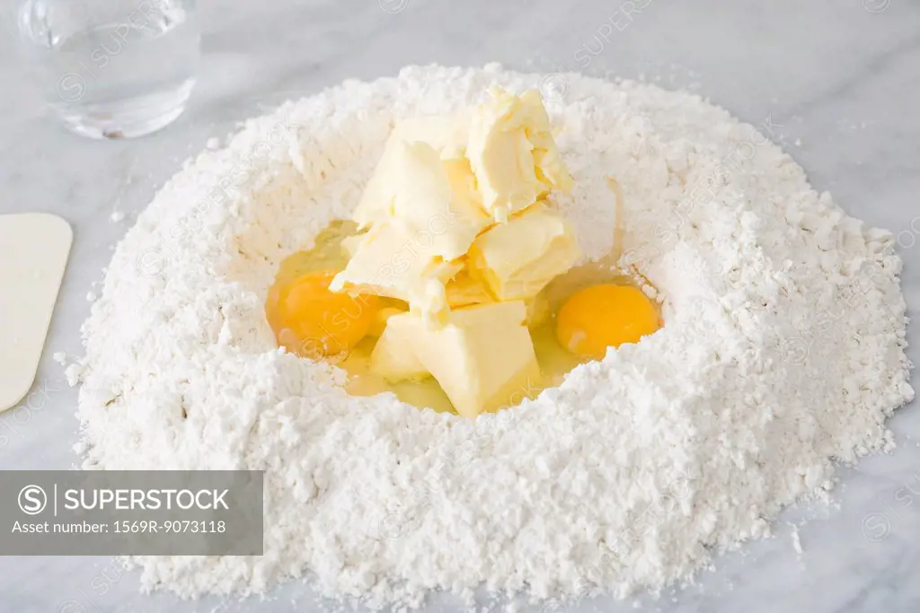 Flour, butter, and eggs