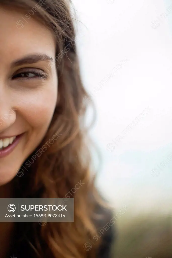 Half of young woman´s face