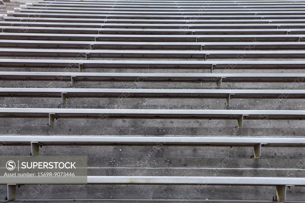 Empty stadium bleachers