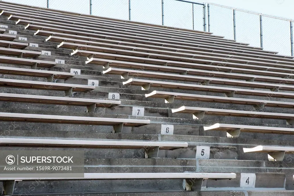 Empty stadium bleachers