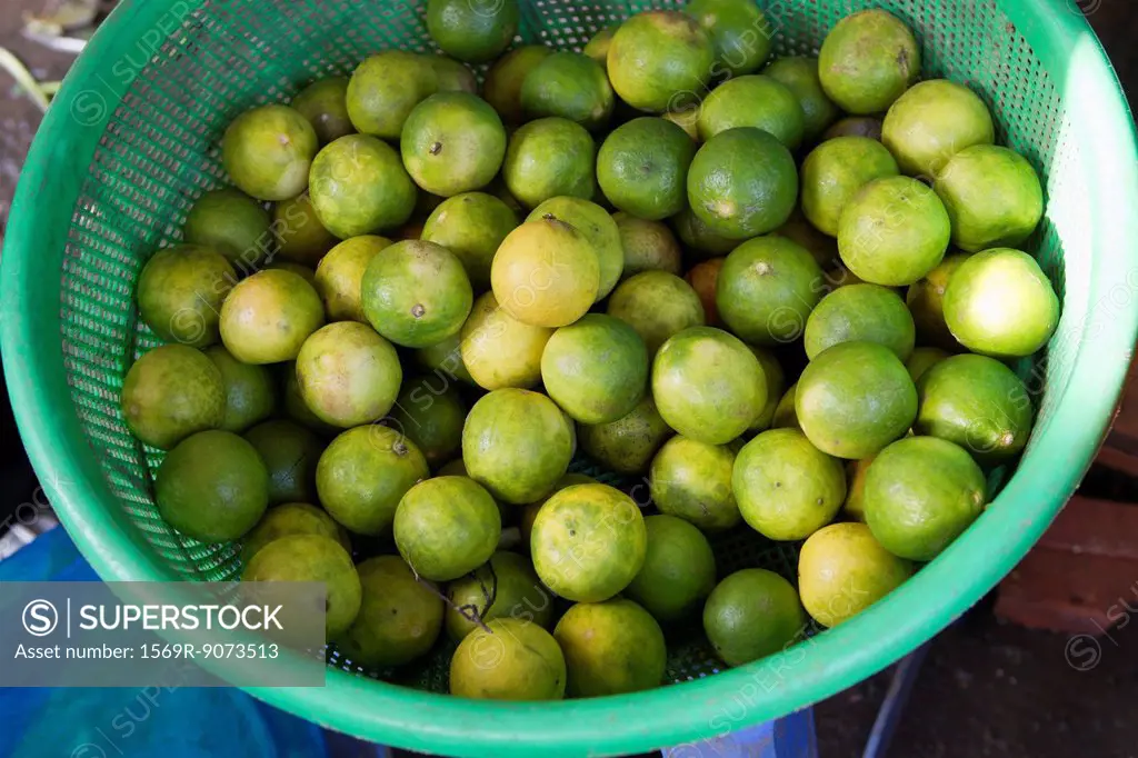 Limes in basket