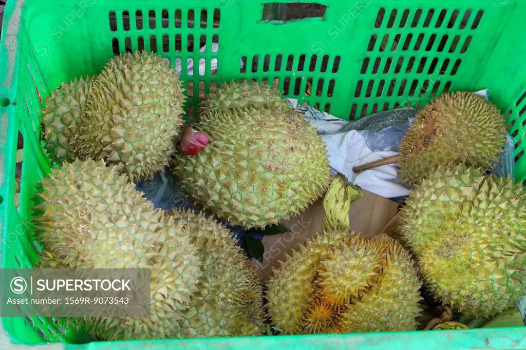 Durians in basket
