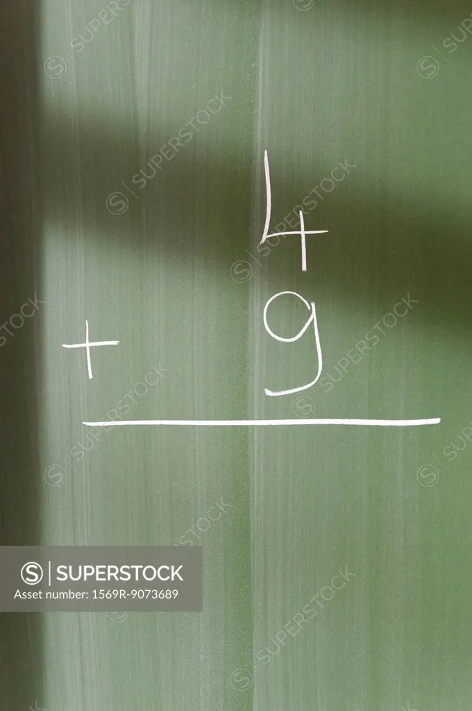 Math problem on blackboard