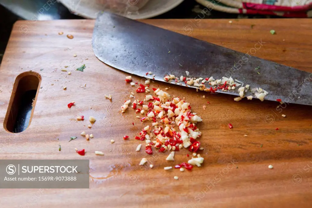Chopped chili peppers