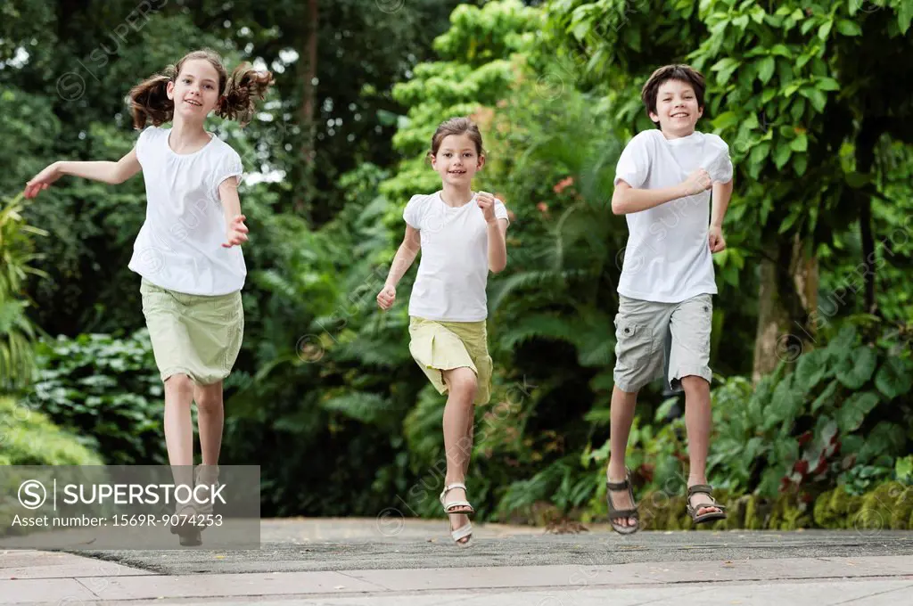 Children running outdoors