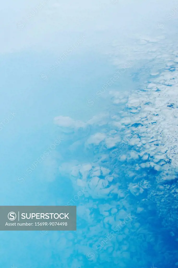 Silica mineral deposits in Blue Lagoon, Reykjanes Peninsula, Iceland