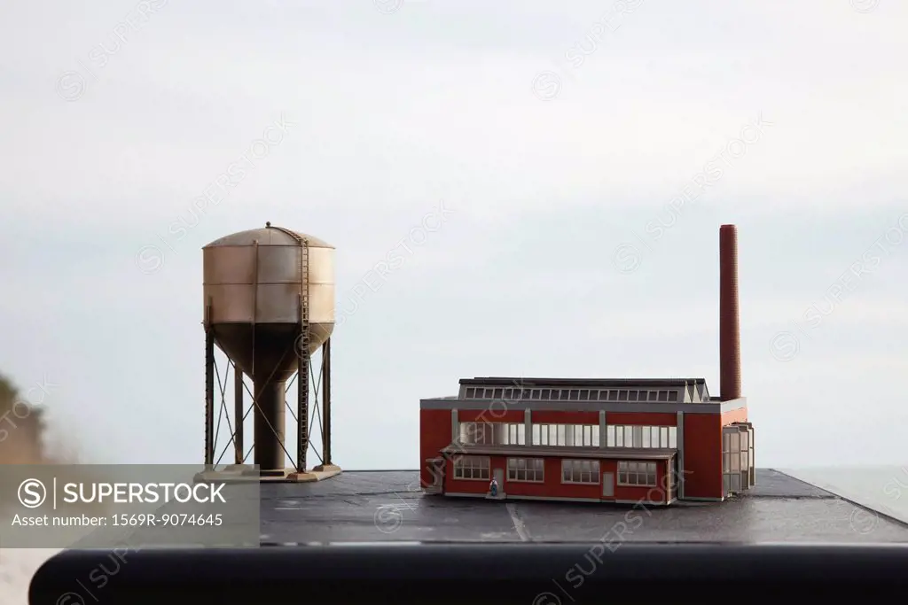 Model factory and water tower
