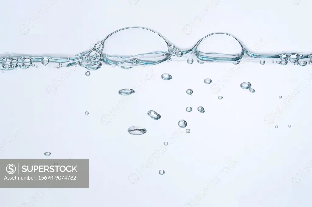 Bubbles on surface of water