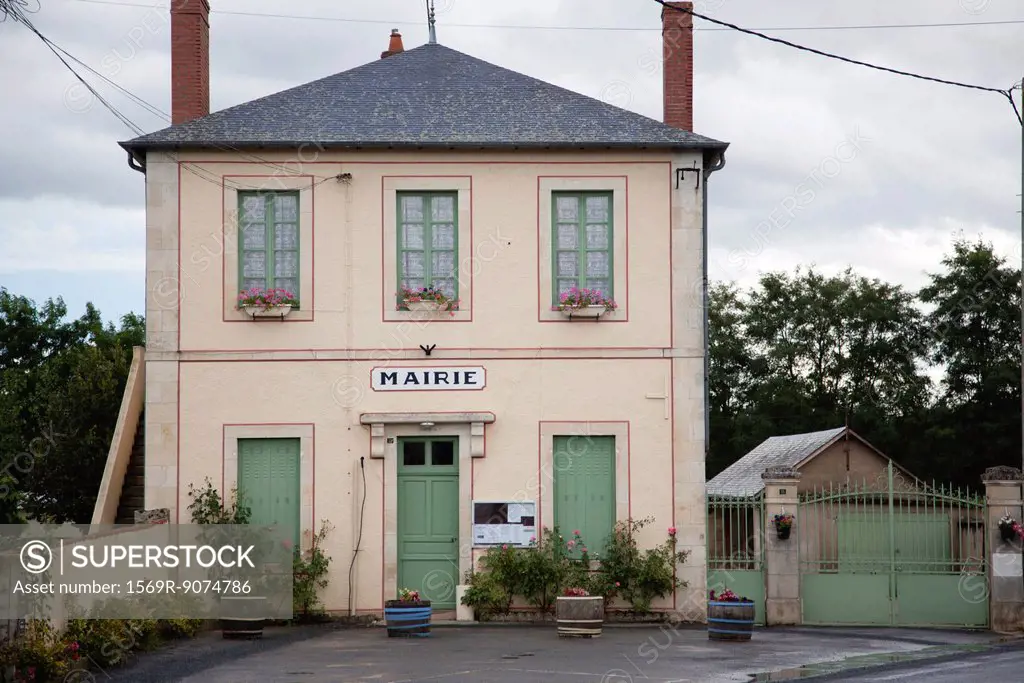 Rustic town hall building, France