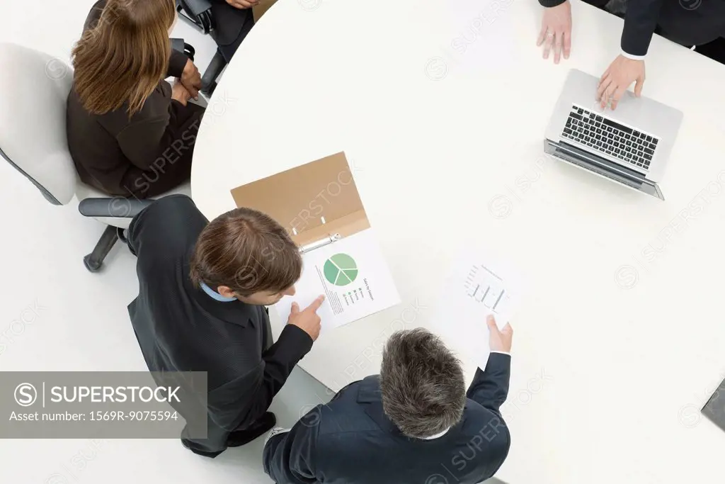Business associates reviewing documents