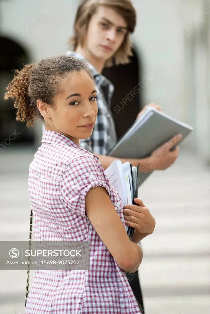 Young woman on university campus