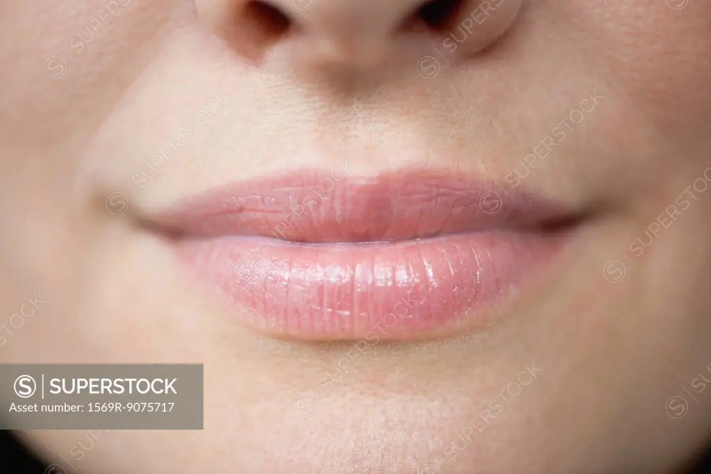 Close up of woman´s lips, cropped