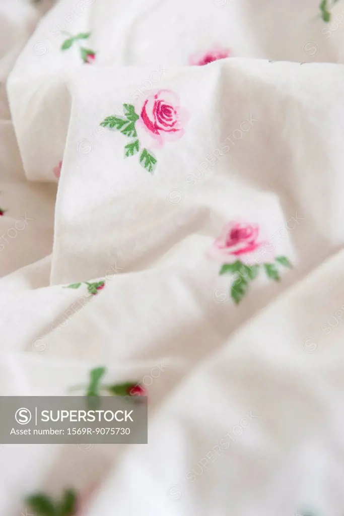 Floral patterned fabric, close_up