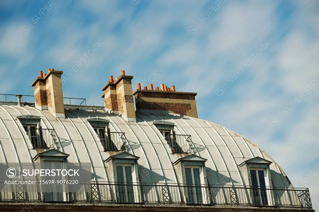 Rooftop chimneys, Paris, France