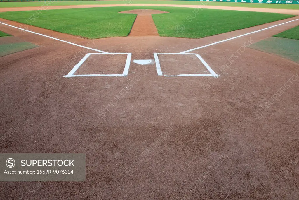 Baseball diamond and home plate