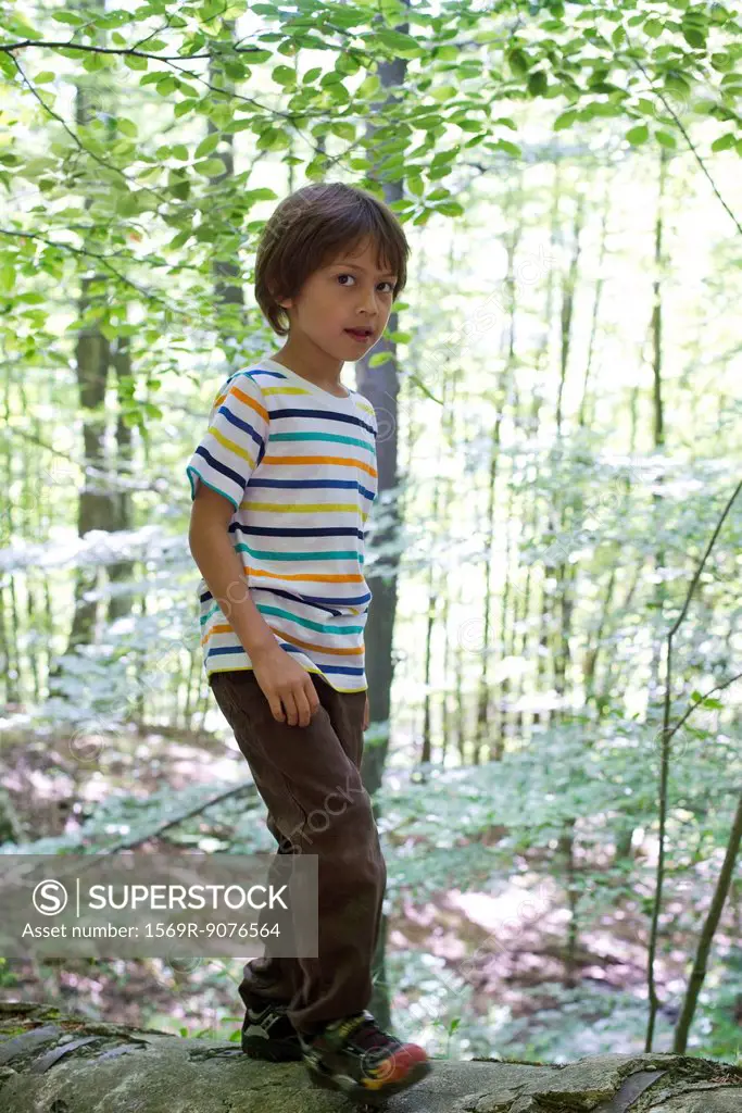 Boy in woods