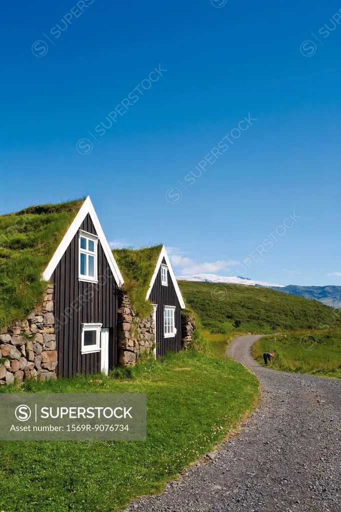 Traditional turf houses, Skaftafell National Park, Iceland