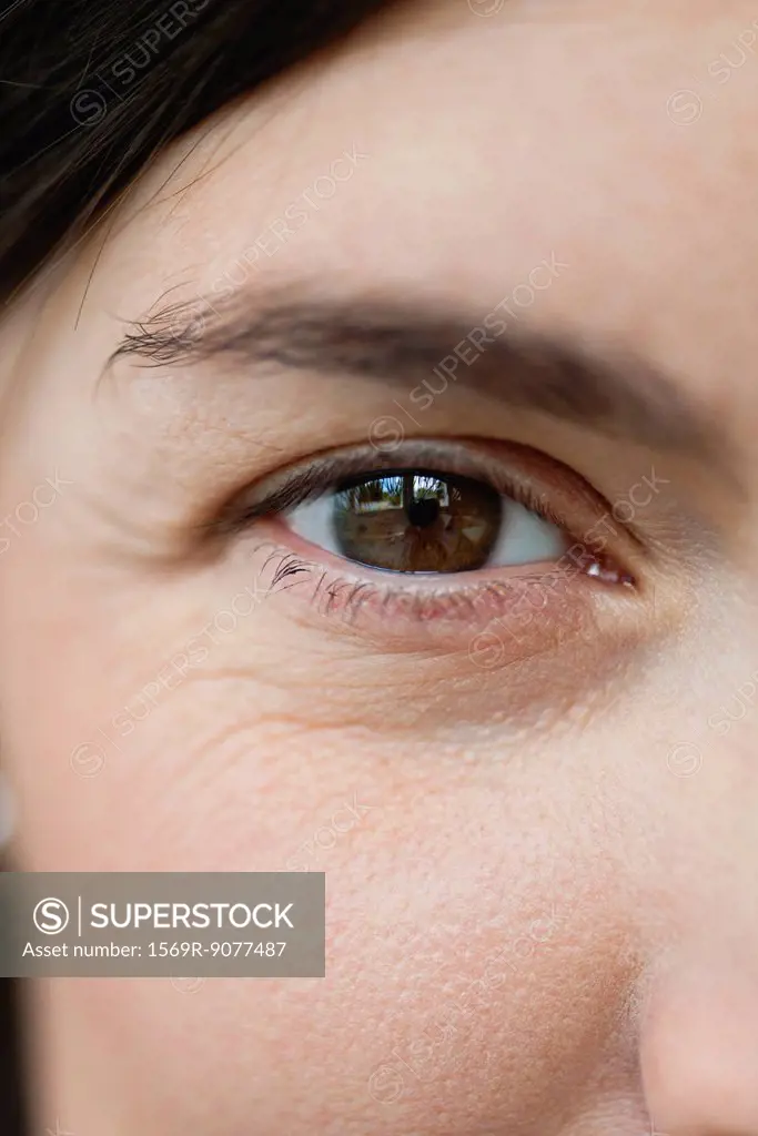 Close_up of woman´s eye, cropped