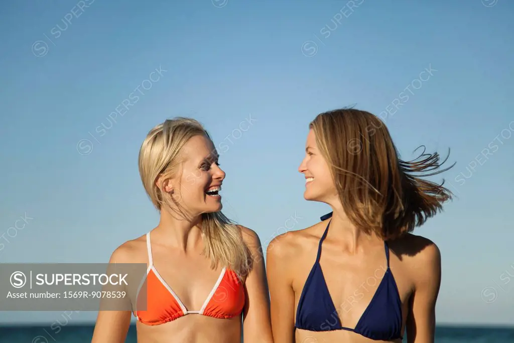 Women spending time together at the beach