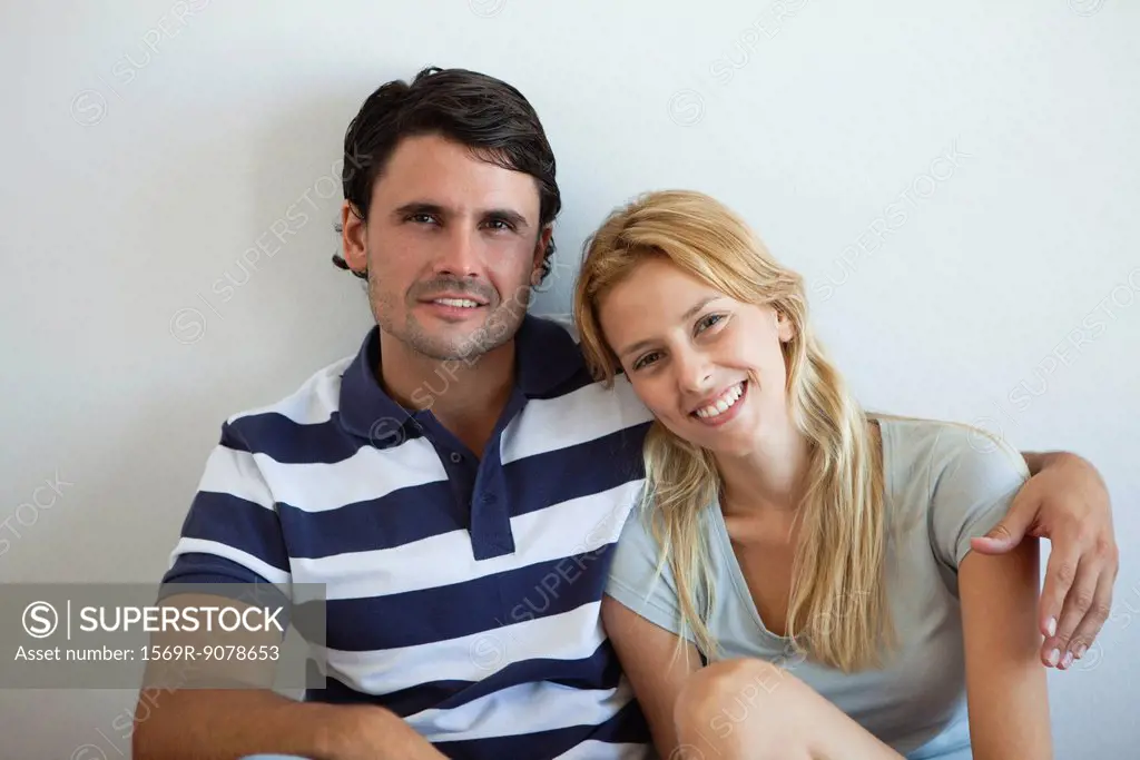 Smiling couple, portrait