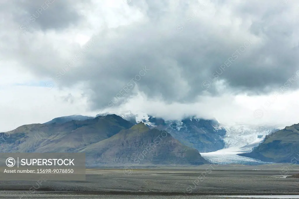 Mountains and glacier, Iceland