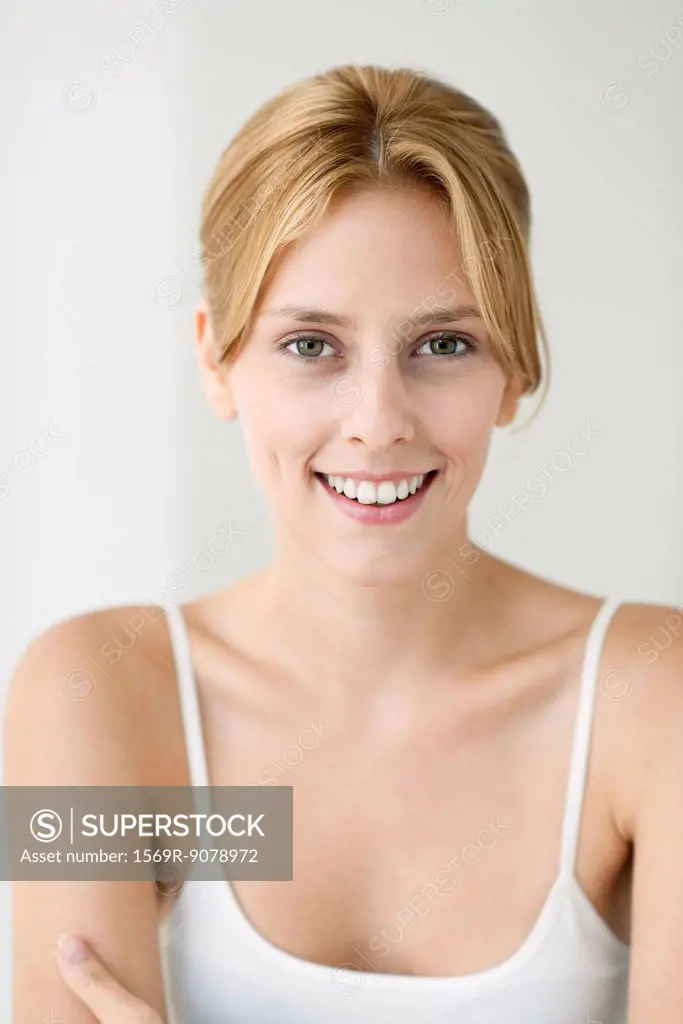 Young woman in camisole, portrait