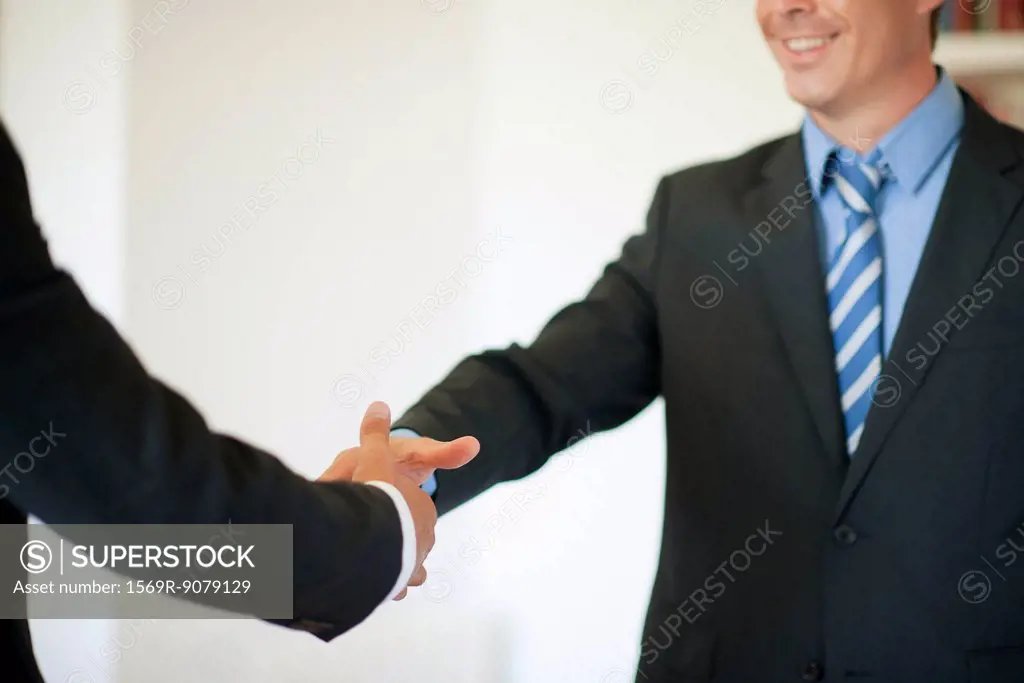 Executives shaking hands
