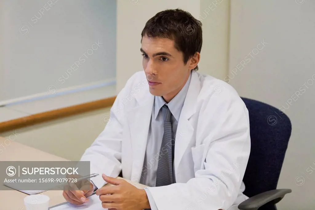 Doctor sitting in office