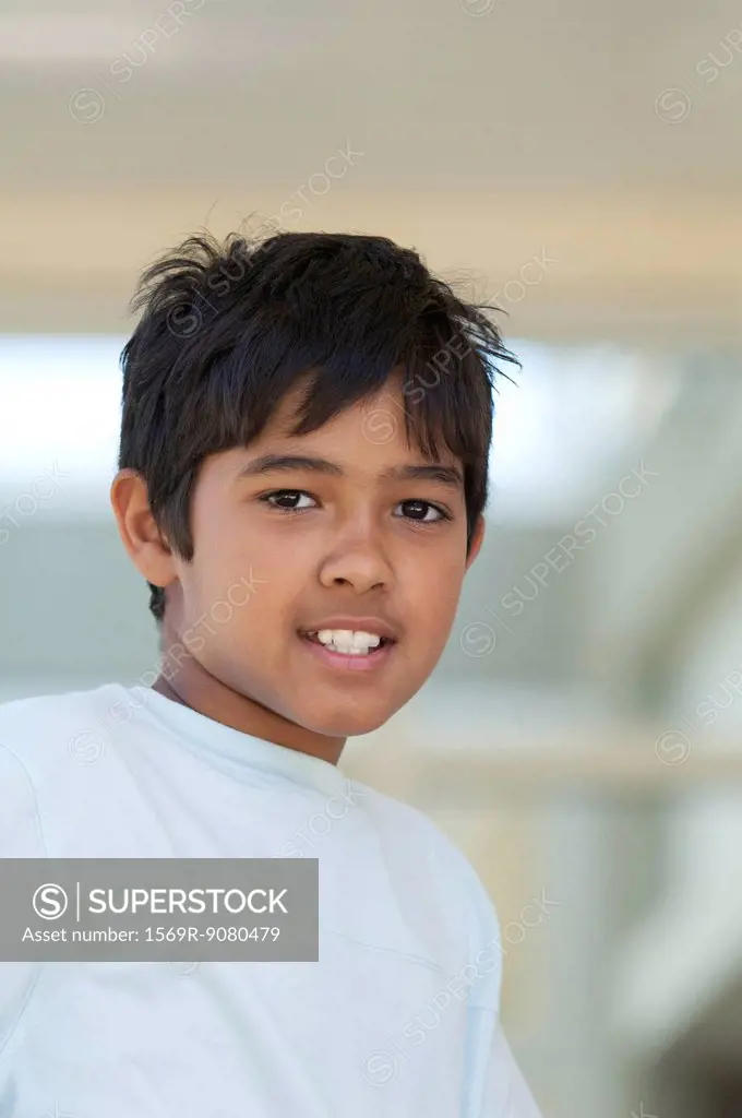 Boy smiling, portrait