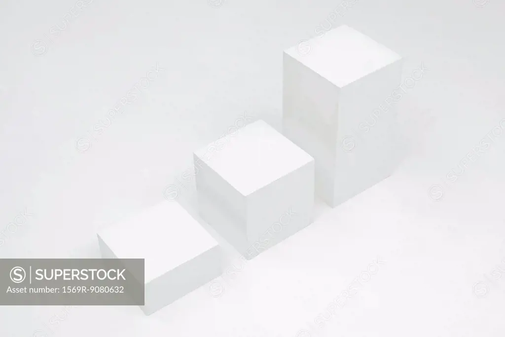 Blocks arranged by height in ascending order