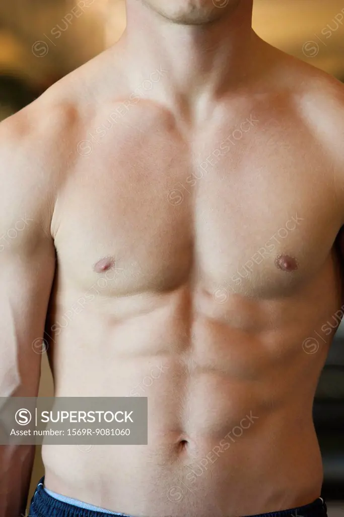 Barechested man, mid section