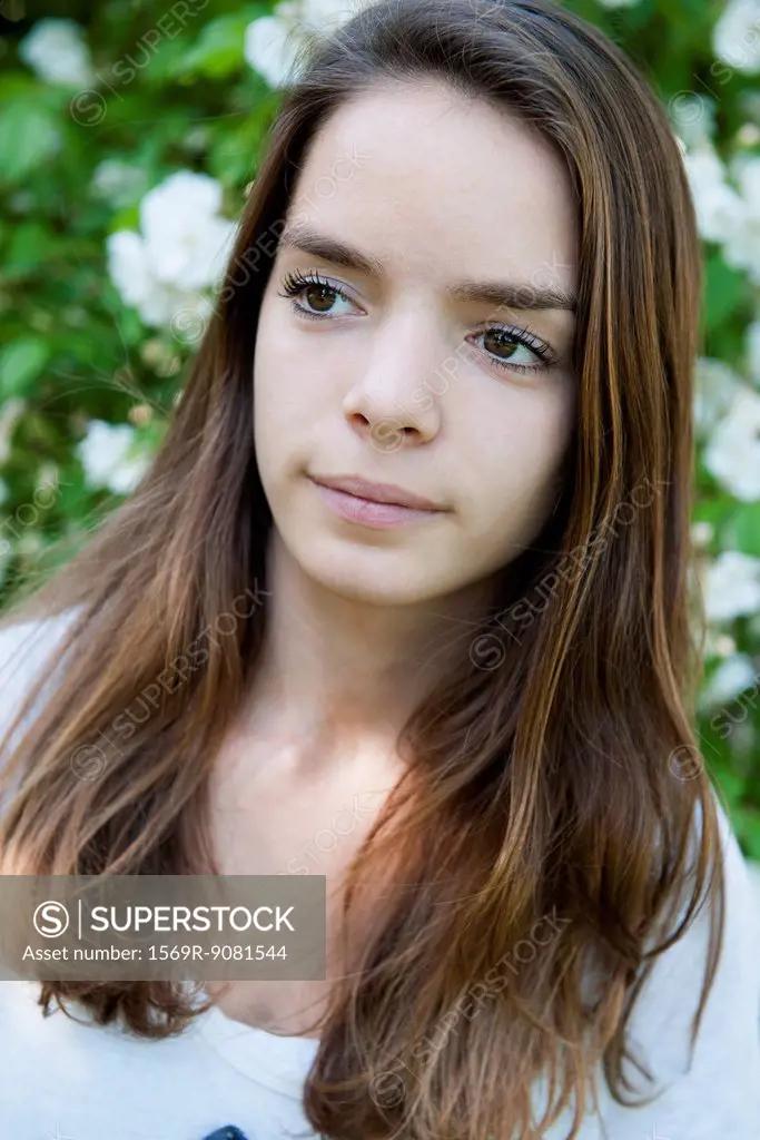 Teenage girl outdoors, portrait
