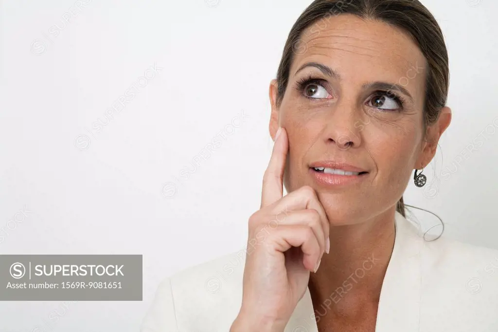 Mature woman in thought