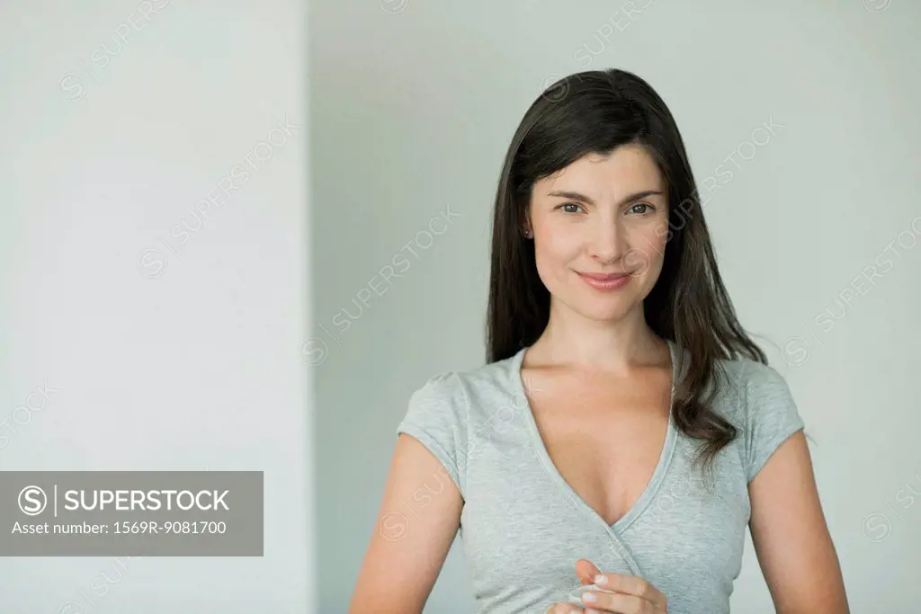 Woman smiling, portrait