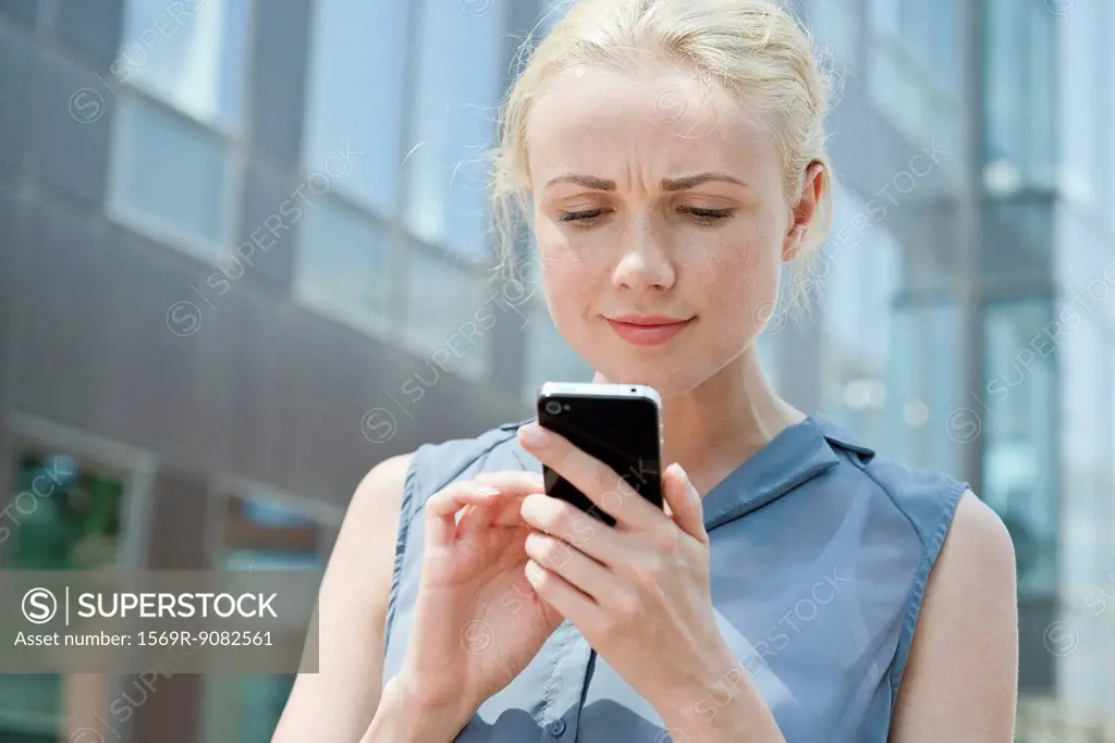 Young woman using smartphone