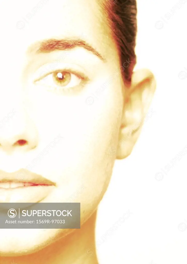 Woman´s face, partial view, close-up, portrait
