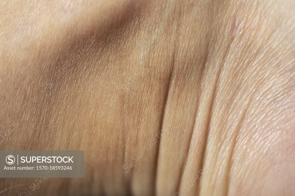 Close up wrinkles in skin