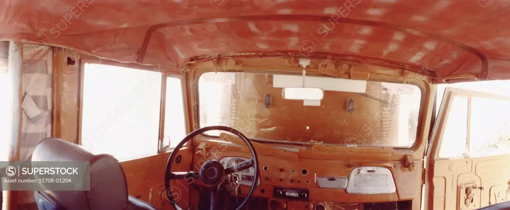 Vehicle interior, Sahara Desert, Egypt 