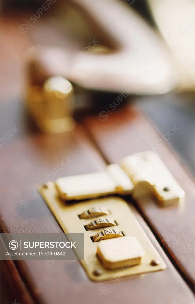 A lock on a briefcase