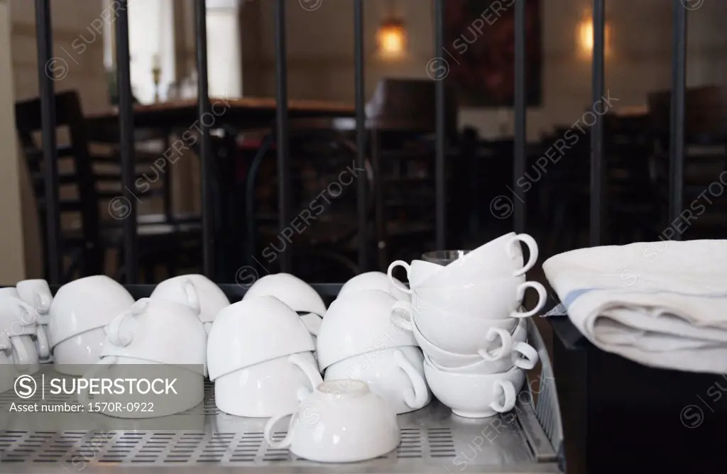 Stacked coffee cups