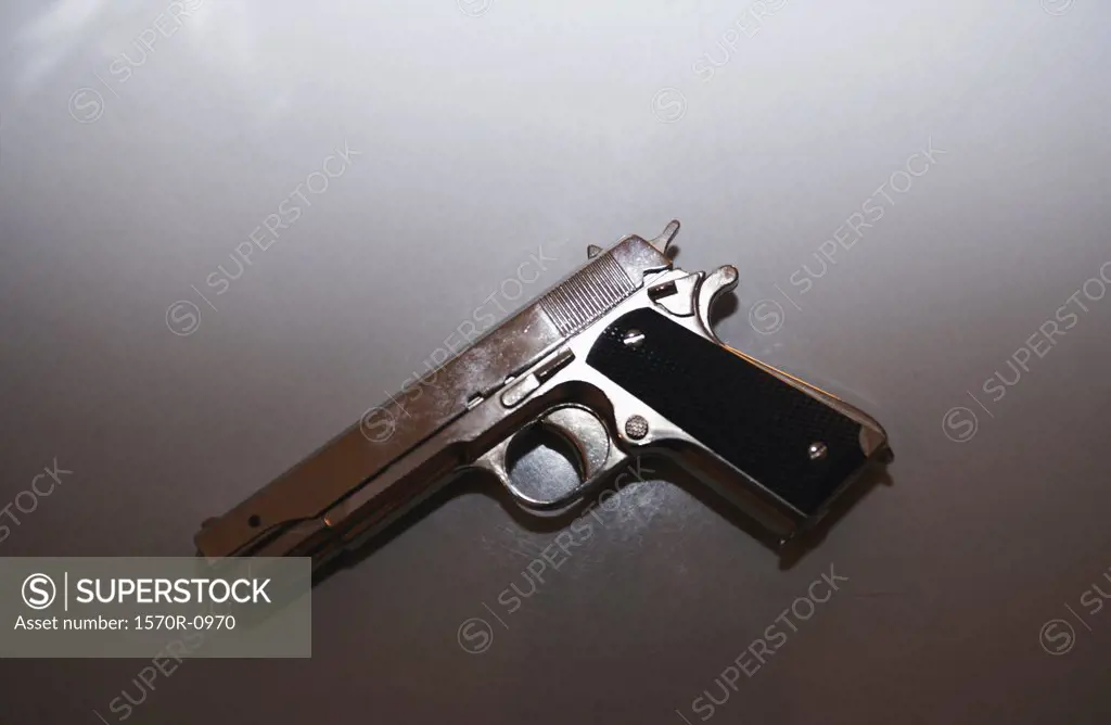 Close-up of a revolver