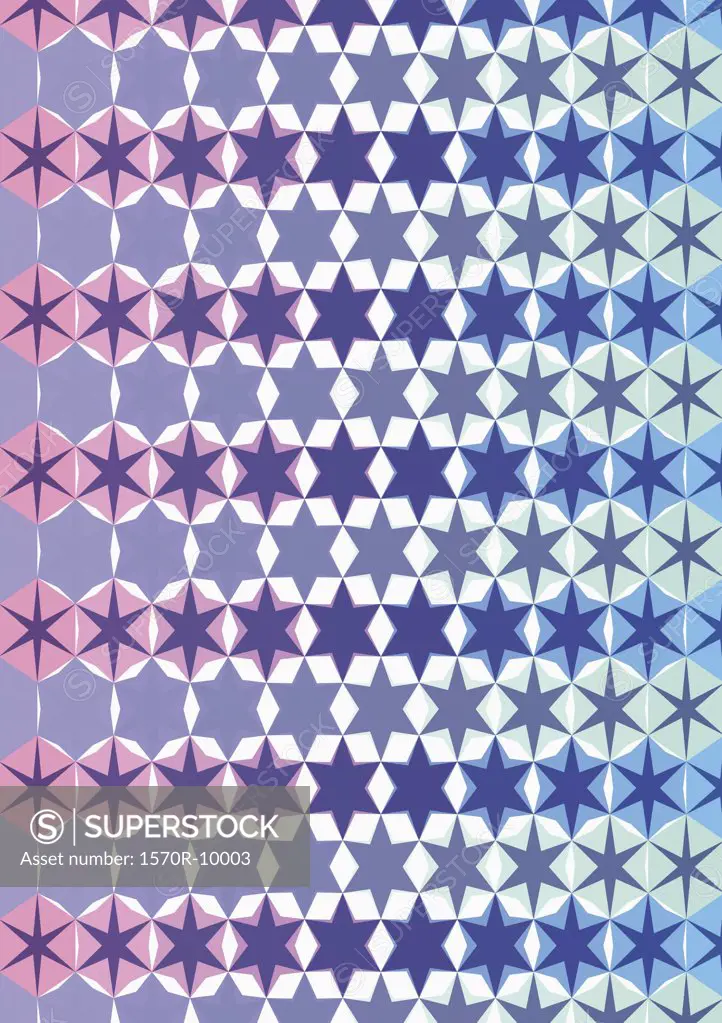illustrated pattern featuring stars
