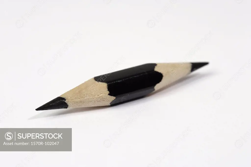 A pencil sharpened on both ends