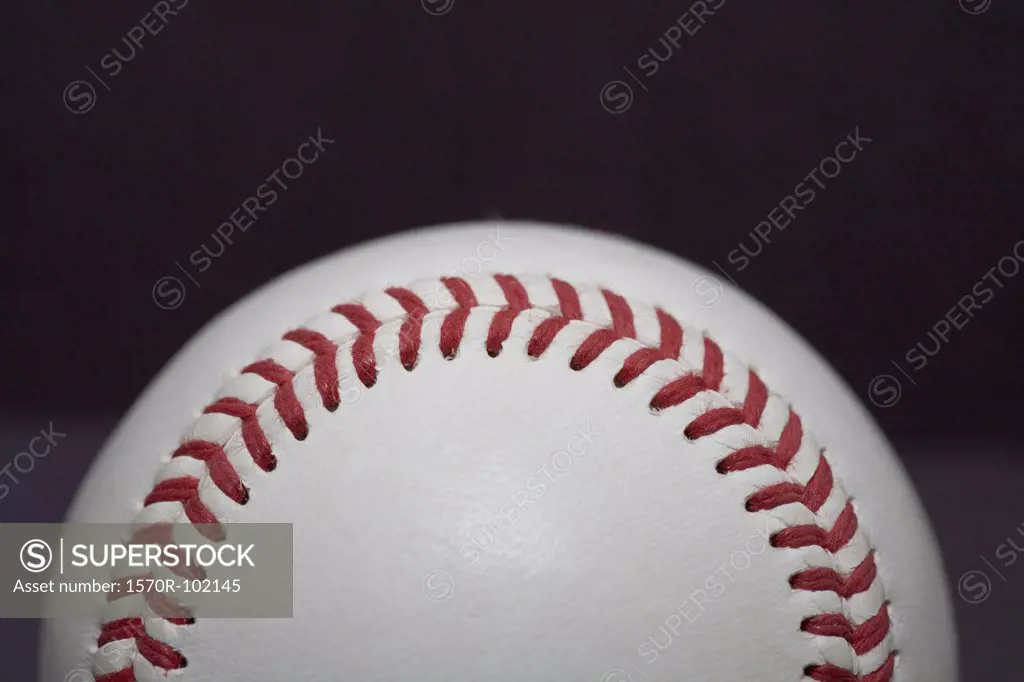 A baseball, close up